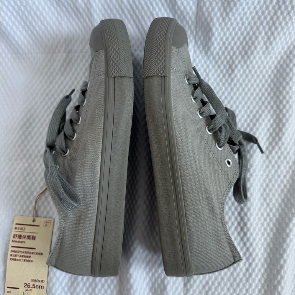 Muji Unisex Gray Sneakers NWT MSRP $890 size US W10 or M8.5 Coastal Grandma - Picture 6 of 7